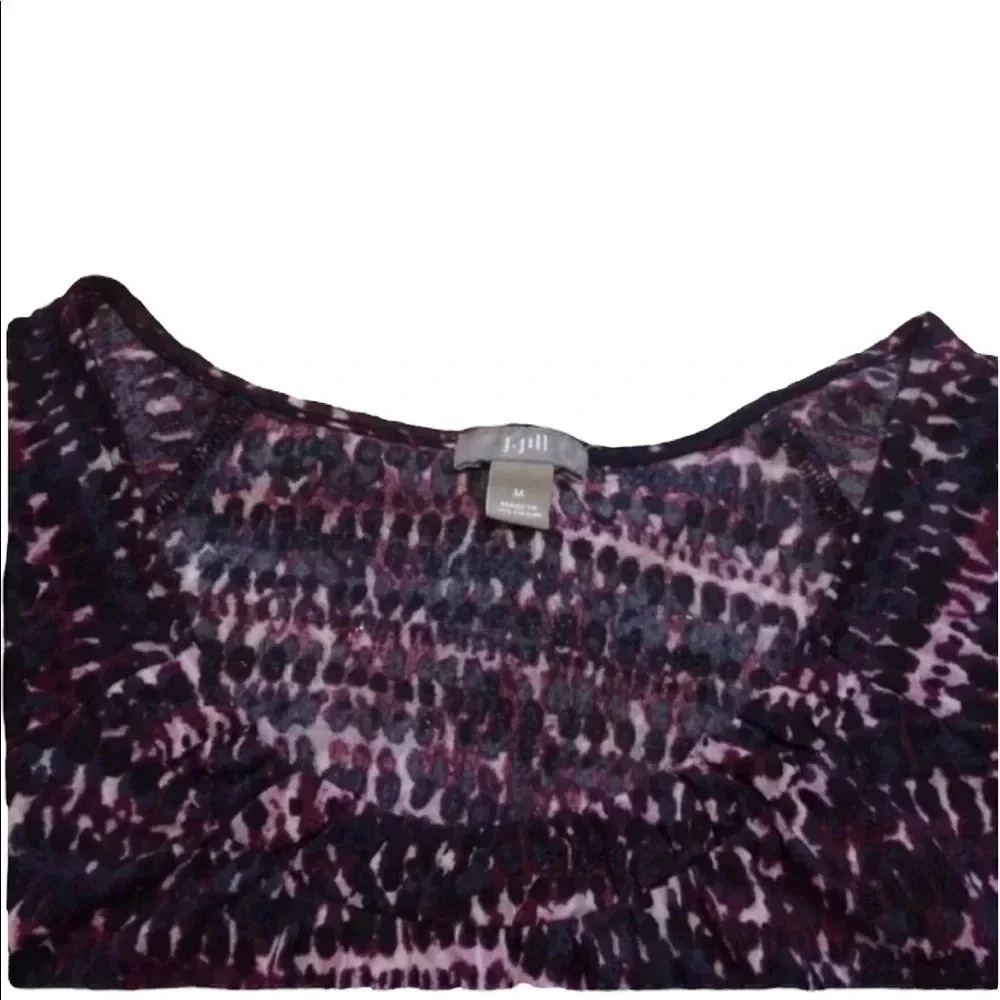 J. Jill Short Sleeve T-Shirt Top Blouse Tunic Size Medium - Picture 5 of 6
